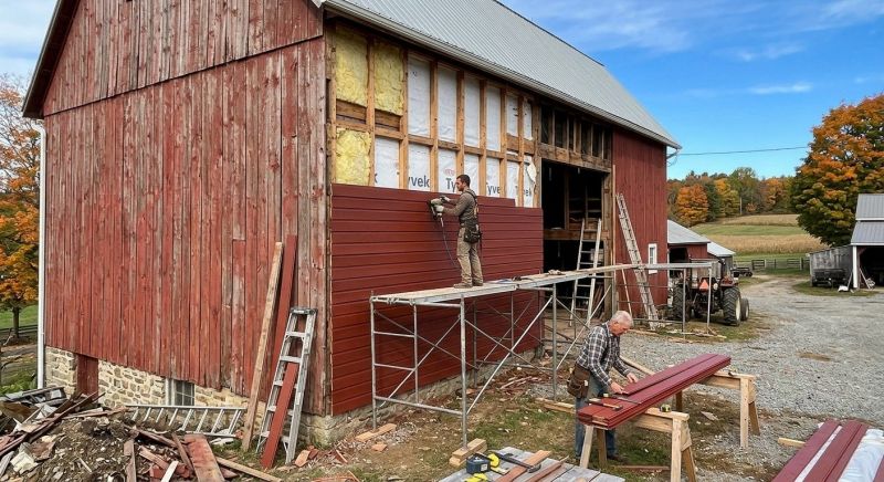 Barn Siding Replacement in Plainville, MA