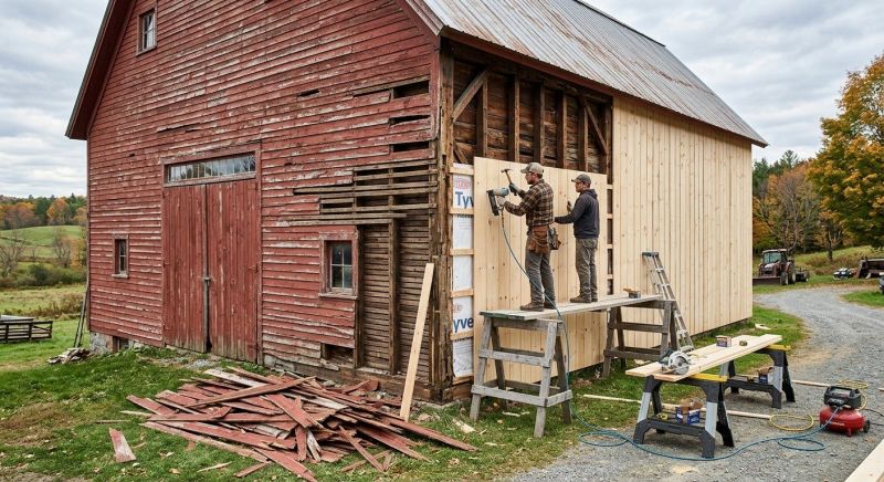 Barn Siding Replacement in Westport, MA