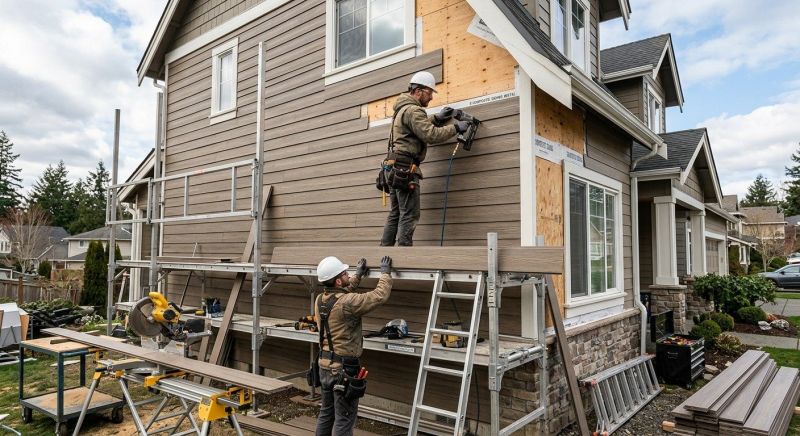 Composite Siding Installation in Johnston, RI