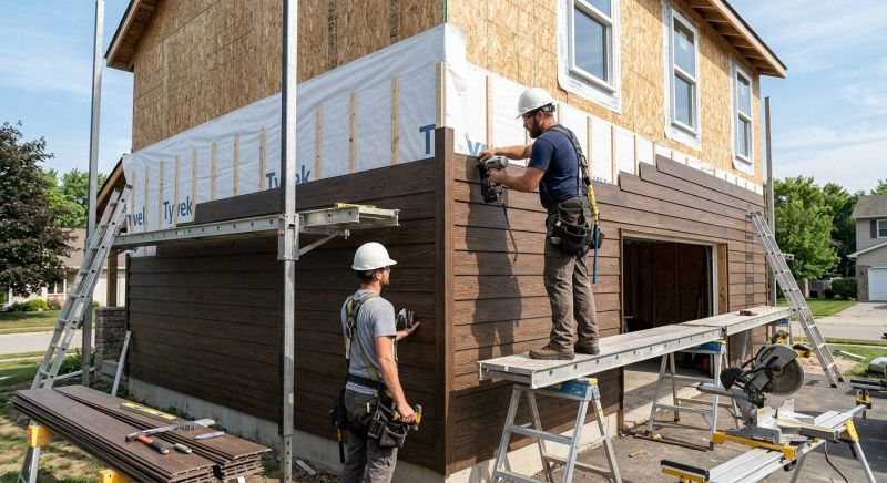 Faux Wood Siding Installation in Johnston, RI