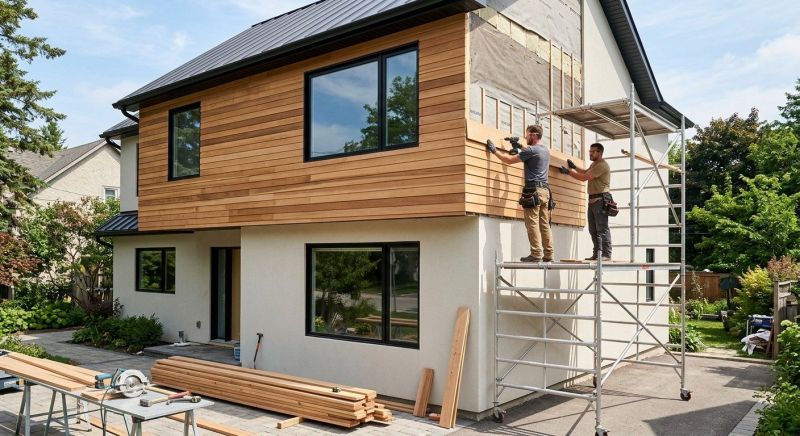 Faux Wood Siding Installation in Johnston, RI