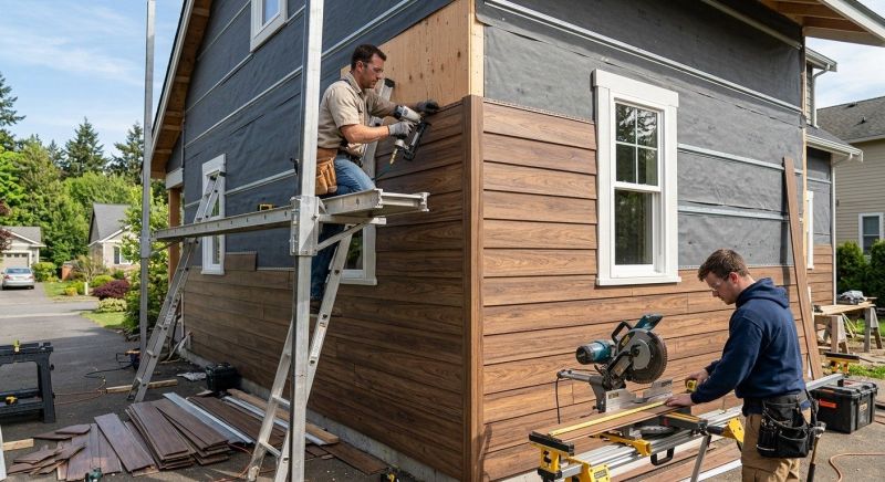 Faux Wood Siding Installation in Tiverton, RI