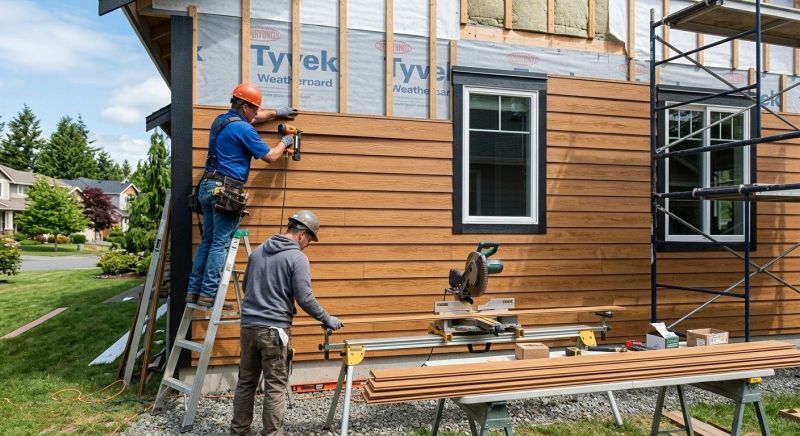 Faux Wood Siding Installation in Warren, RI
