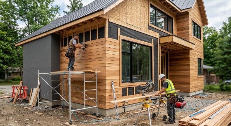 Faux Wood Siding Installation in Wrentham, MA