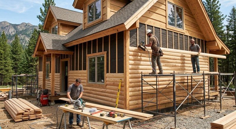 Log Siding Installation in Mansfield, MA