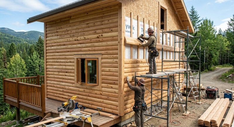 Log Siding Installation in Norton, MA