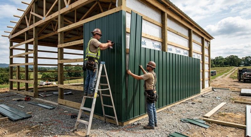 Pole Barn Siding Installation in Providence, RI