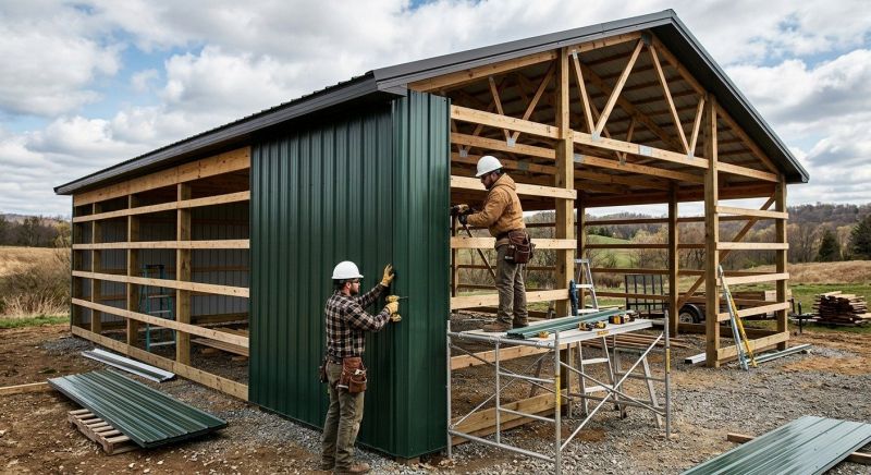 Pole Barn Siding Installation in Providence, RI