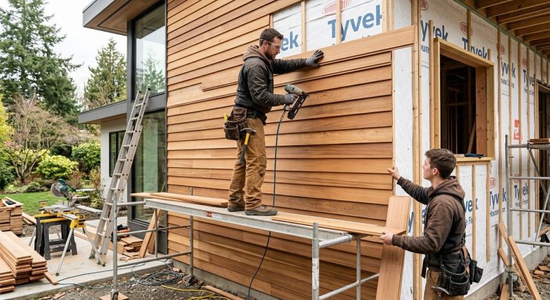 Wood Cladding Installation in Bellingham, MA